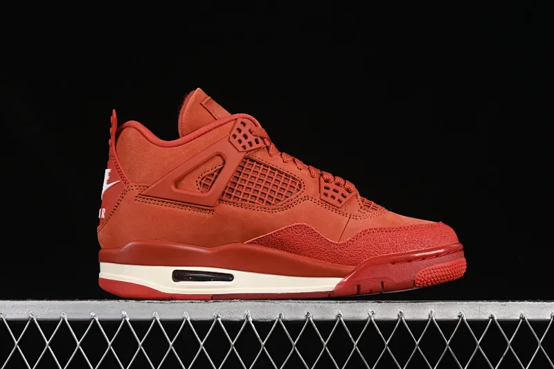 All categories Air Jordan Jordan series basketball shoes Air Jordan 4 GX foreign trade version Nigel Sylvester x Air Jordan 4 OG "Brick By Brick" AJ4 Joe 4 Orange Brown Suede DR5415-100